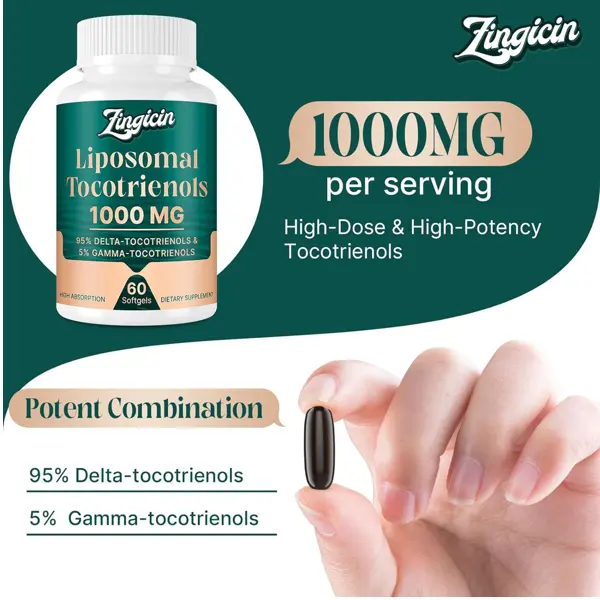 Zingicin Liposomal Tocotrienols Supplement 1000mg